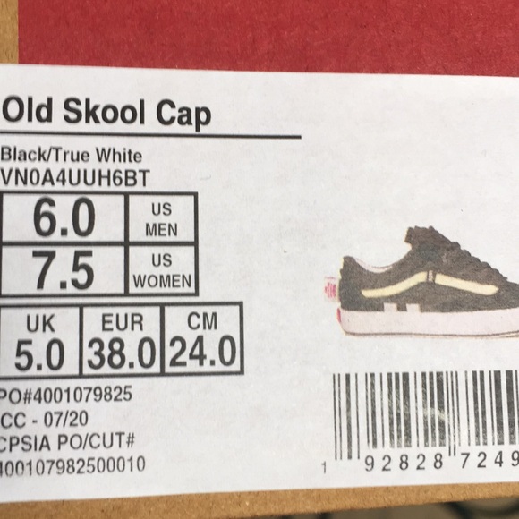 VANS OLD SKOOL CAP BLACK/TRUE WHITE WMNS - Picture 16 of 16